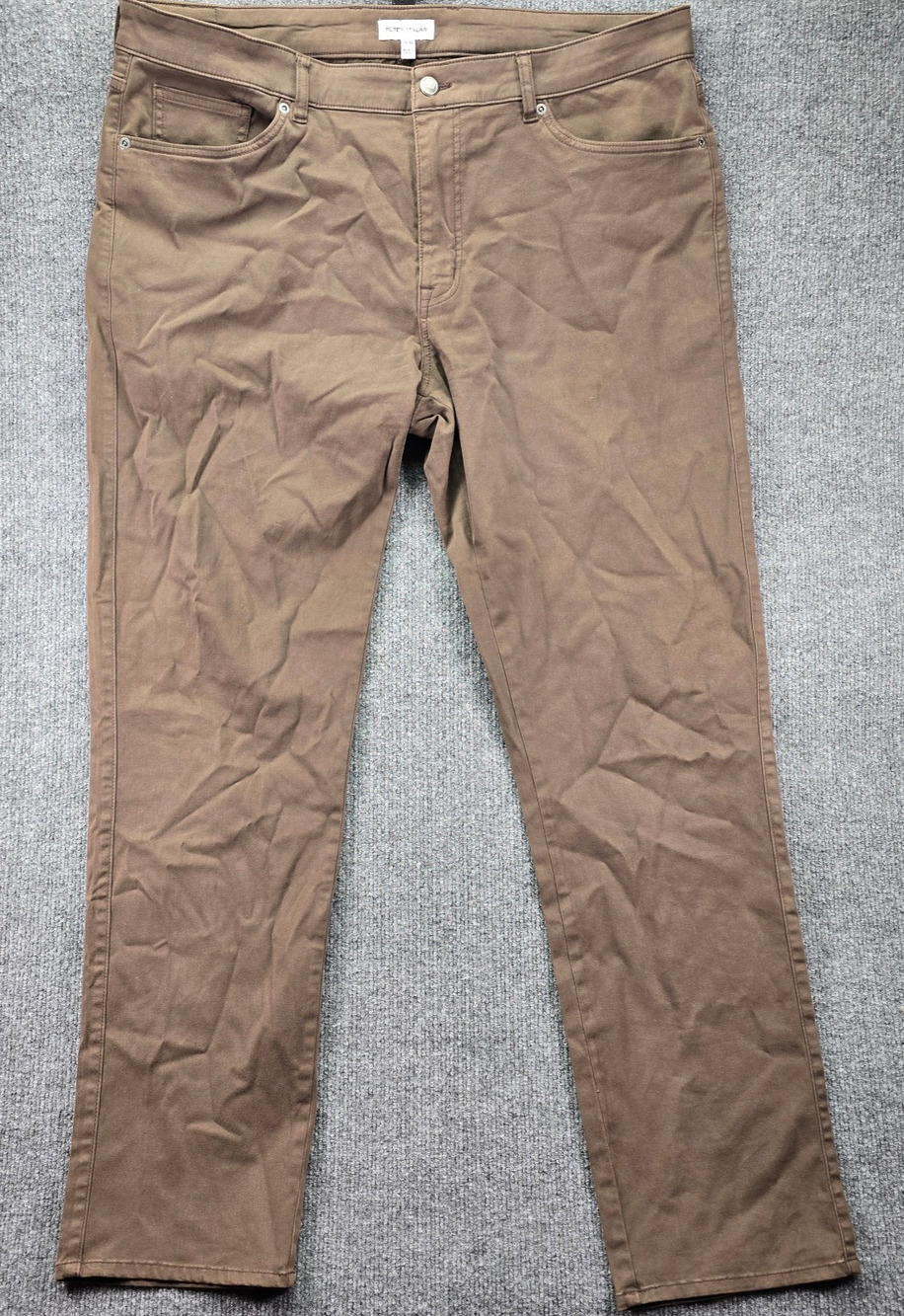 Peter Millar Pants Mens 38x32 Brown Signature Sateen 5 Pocket Stretch Golf